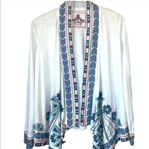 Johnny Was Women's Laurelle Cropped Embroidered Kimono